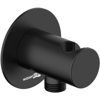 Подключение для душевого шланга с держателем WasserKRAFT Muritz A444MB черный матовый