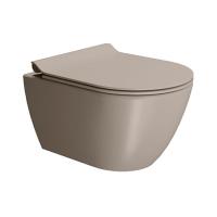 Унитаз GSI Pura 881605 подвесной, смыв торнадо Swirlflush 2.0, без крышки, цвет Tortora Matte