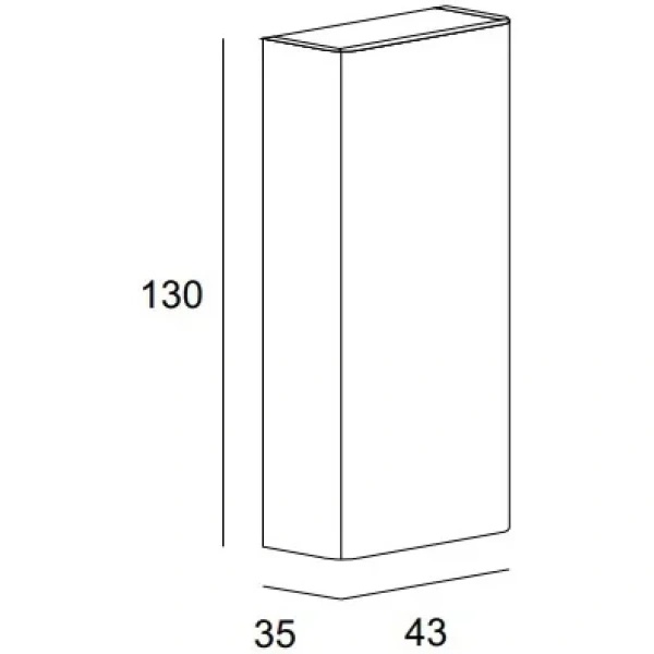 пенал cezares stylus 55300 подвесной l/r, verde opaco