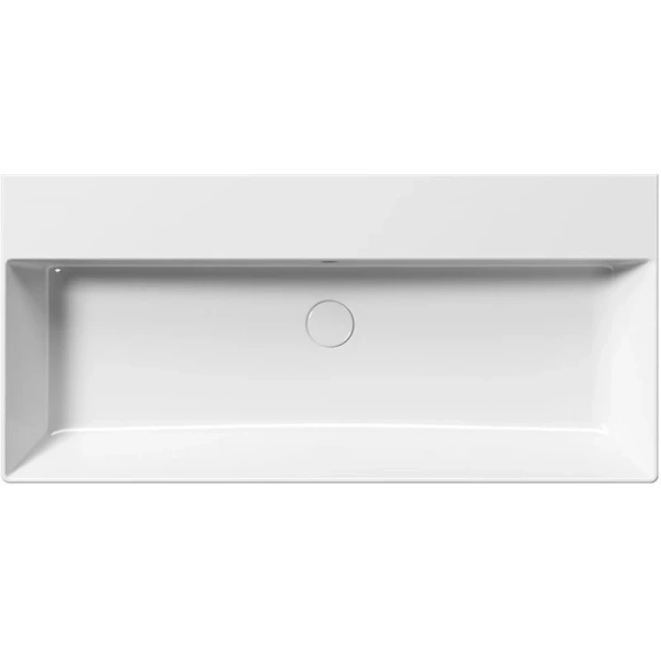 раковина gsi kube x 9423111 подвесная, 100x47 см, цвет bianco lucido