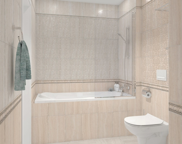 Керамическая плитка Kerama Marazzi Пантеон беж светлый структура 6339 настенная 25х40 см
