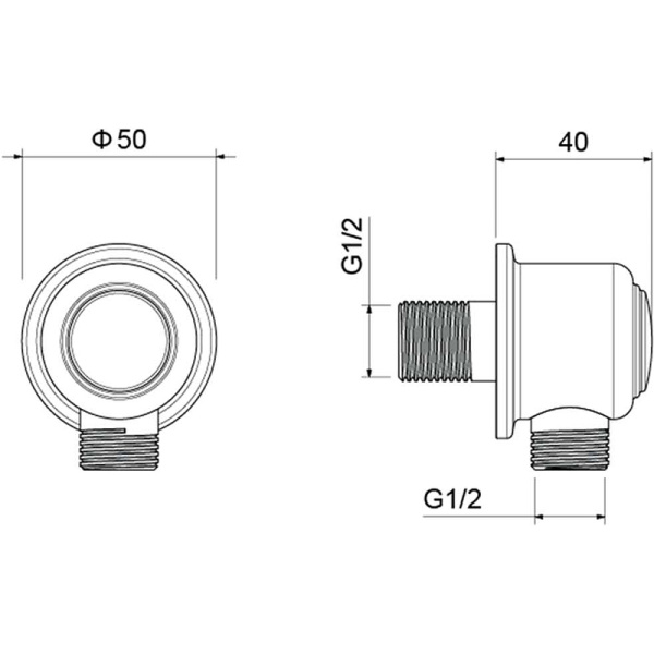 шланговое подключение aquatek классик aq2461pg полированное золото