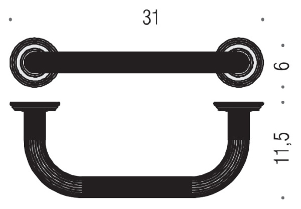 Поручень для ванны Colombo Design Hermitage B3373.OA бронза
