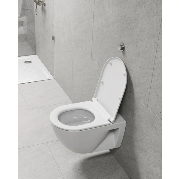 унитаз подвесной безободковый gsi pura 880709 swirlflush, без сиденья, белый матовй