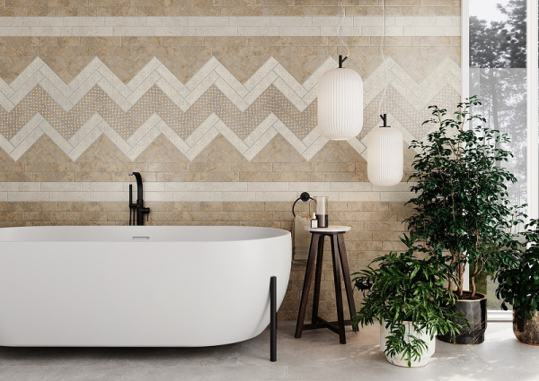 Керамическая плитка Kerama Marazzi Брюссель бежевый матовый 26313 настенная 6х28,5 см