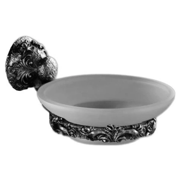 Мыльница с держателем серебро Art&Max Sculpture AM-0685-T