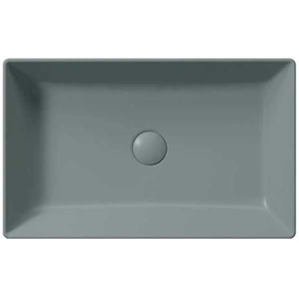 раковина gsi kube x 945304 накладная, 60x37 см, цвет agave opaco (зеленый матовый)