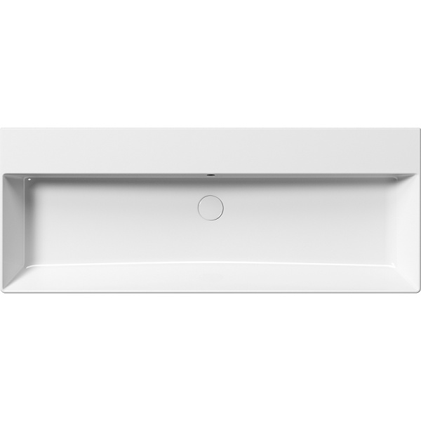 раковина gsi kube x 9424011 подвесная, 120x47 см, цвет bianco lucido