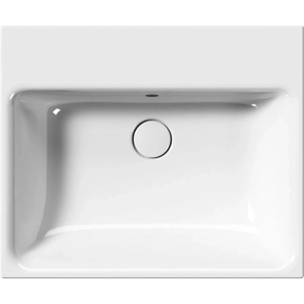 раковина gsi nubes 9631111 подвесная/накладная, 60x50 см, цвет bianco lucido
